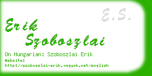 erik szoboszlai business card